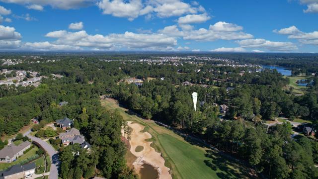 Aerial view along the golf course