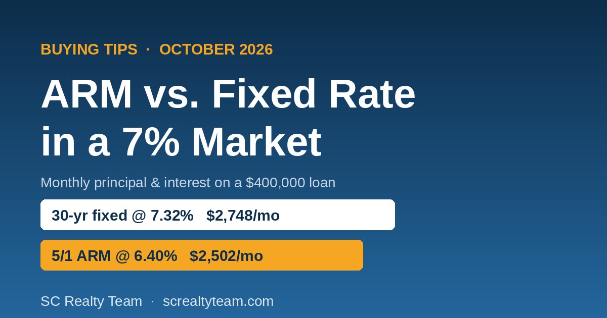 ARM vs. fixed-rate mortgage comparison